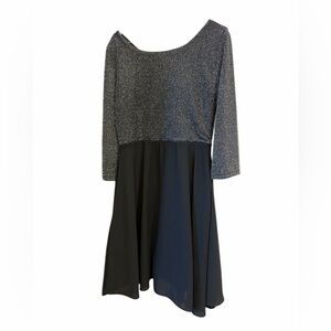 Chic Girls Dress in Black and Silver